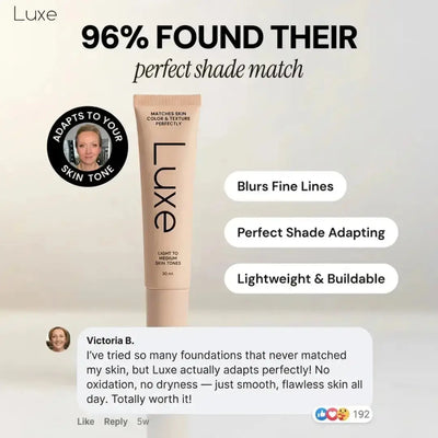 Luxe Foundation | Built For Fine Lines & Mature Skin Texture Luxe Research US